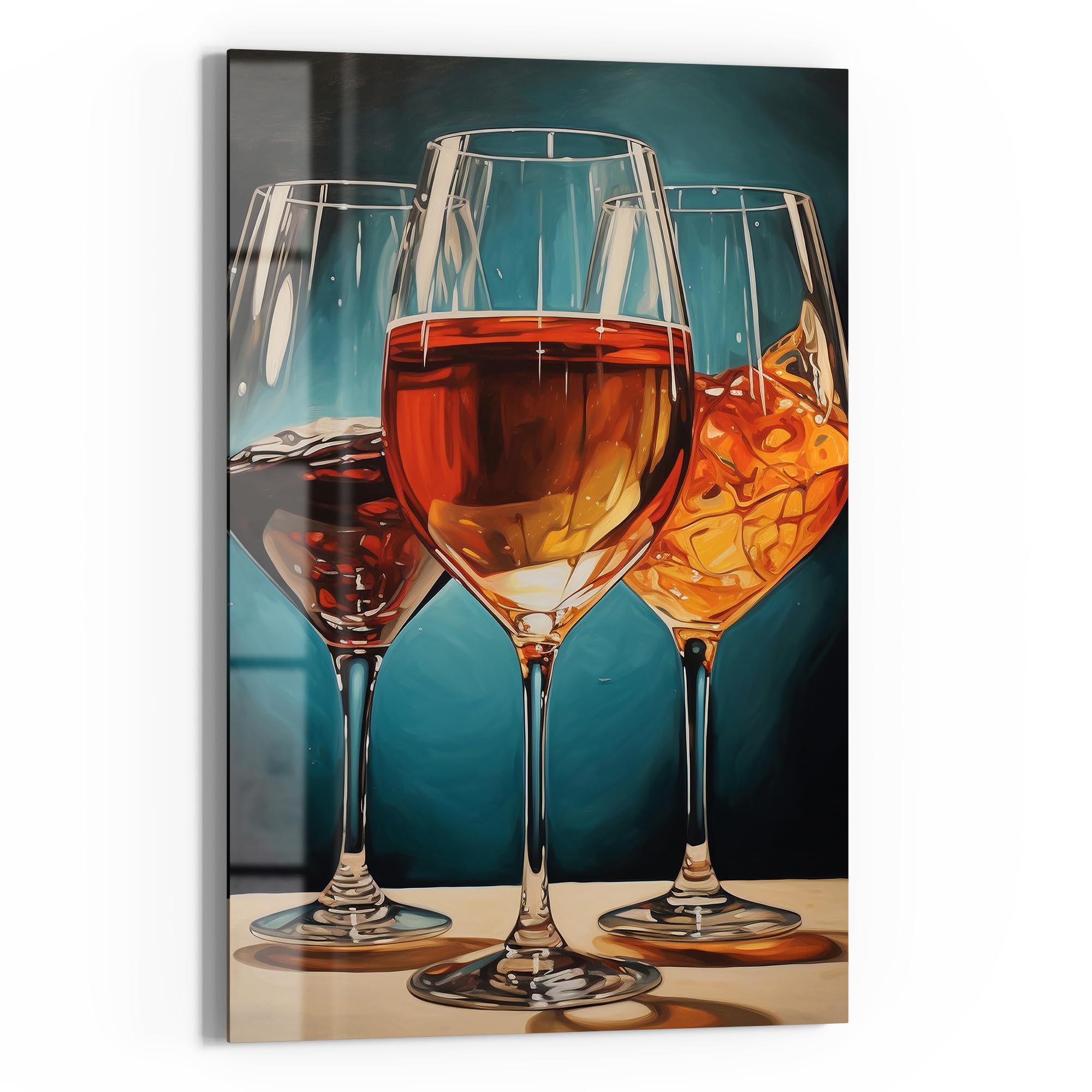 DEQOART Pizarra magnética de cristal, 60 x 90 cm, diseño "disfrute festivo", pizarra magnética de cristal, incluye imanes, bolígrafo y paño para cocina y oficina, pizarra magnética y se puede escribir