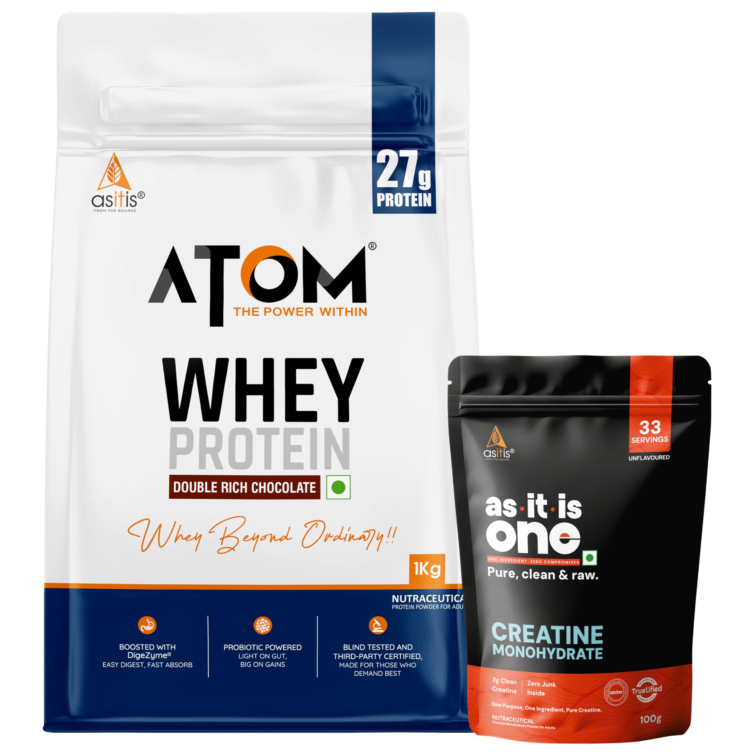 AS-IT-IS ATOM Raw Whey Protein 1kg with Enzymes | 28.5g Protein | USA Labdoor certified | 6.4g BCAA — Amazon image 26