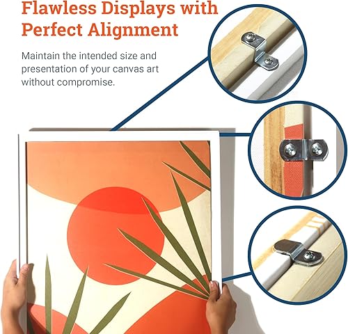 Miniatura 6 de Herramientas de enmarcar clips compensados de lona, paquete variado de 20 piezas de 3 tamaños diferentes de 18 pulgadas 14 pulgadas 12 pulgadas,