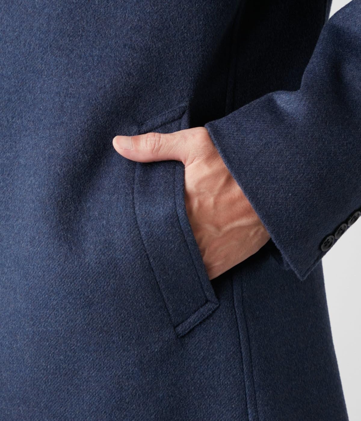 [ニューヨーカー] その他 メランジウール ショートビーバー ロングコンバーチブルカラーコート メンズ 16333301