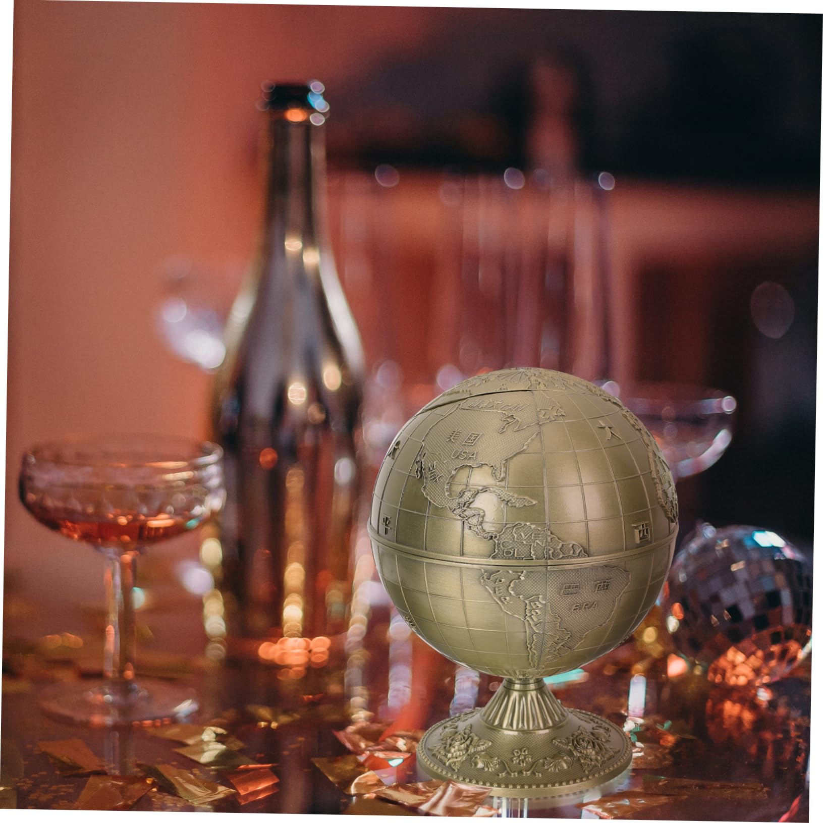 HEALEEP Antique Ashtray Storage Bucket Vintage Metal Ashtray for Ash Desk Accessory