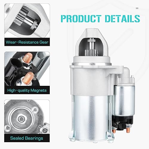 Miniatura 2 de 6947 Arrancador para Chevrolet Equinox GMC Terrain 2.4L 10-17, para Buick Lacrosse 2.4L 10-16 Verano 2.4L 12-17 Regal 11-17, para Chevrolet Cobalt