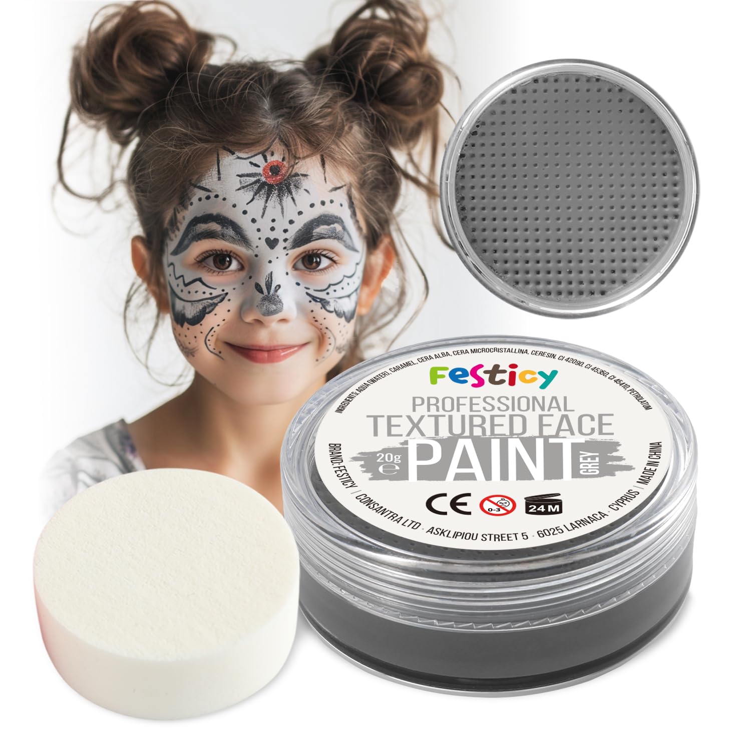 Beugo Body Painting 36 Colori Truccabimbi Con 30 Stampini - Atossico E Lavabile - Per Halloween, Carnevale, Feste - 5