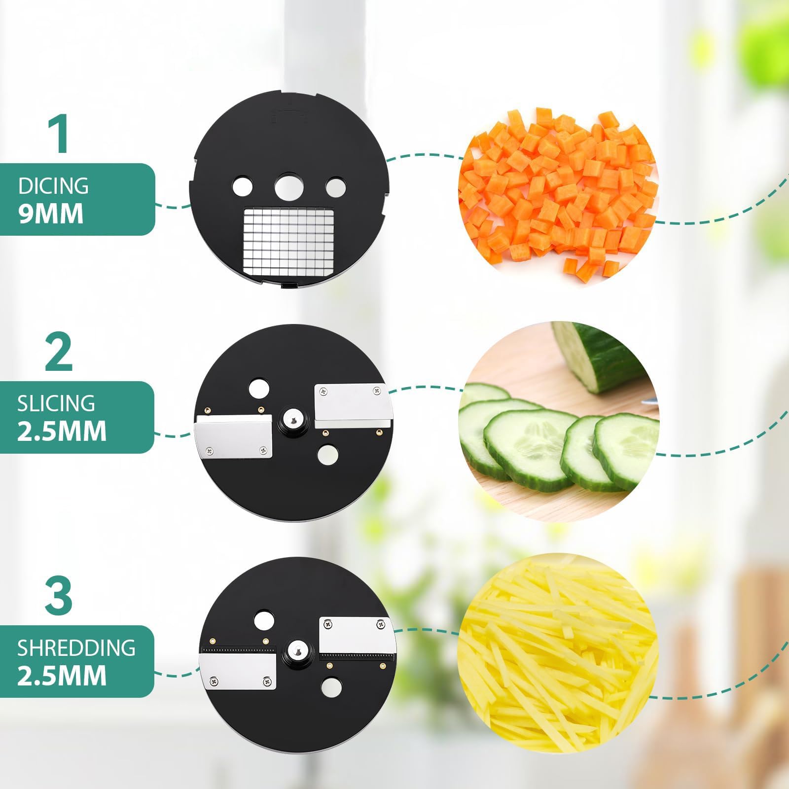 Tritatutto elettrico multifunzione, affettaverdure automatico, con lame in acciaio inox per una preparazione efficiente degli alimenti
