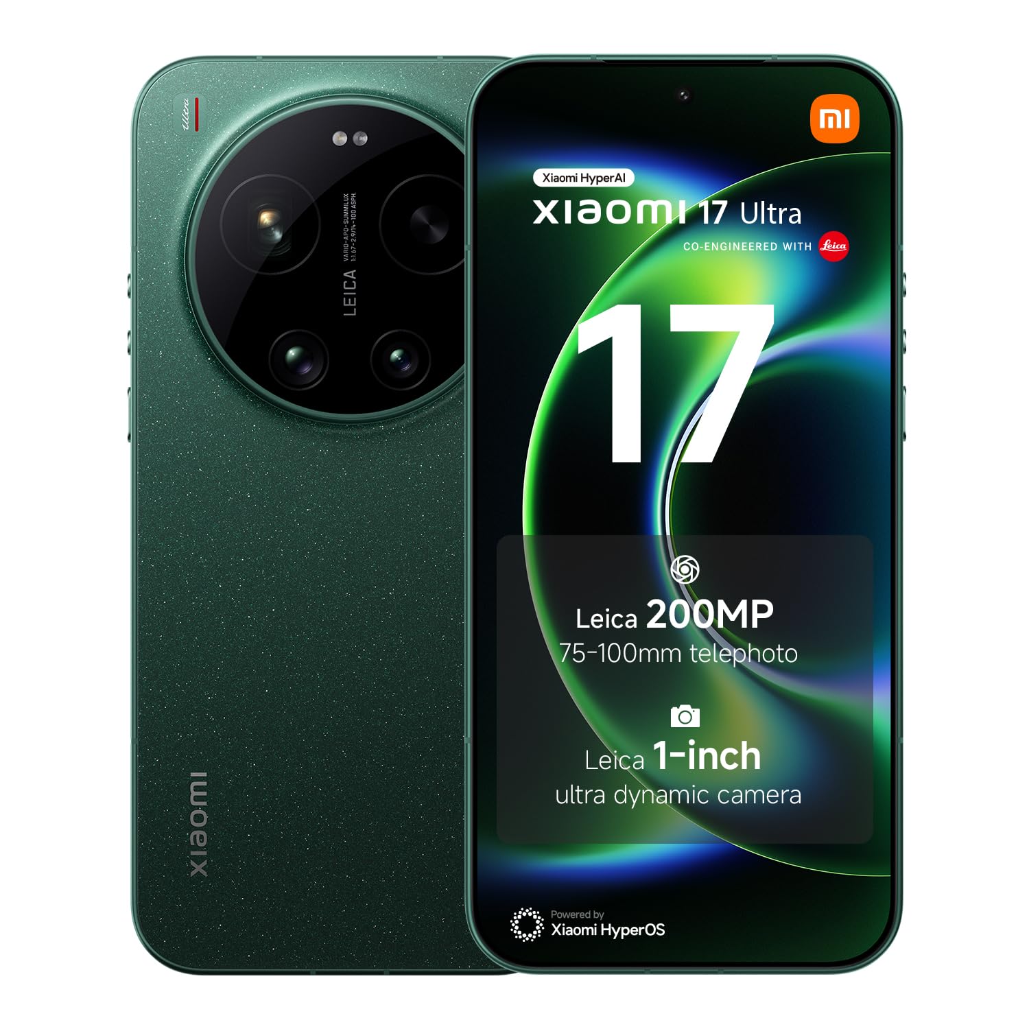 XIAOMI 17 Ultra Smartphone 16+512GB Starlit Green LOFIC HDR