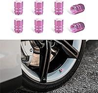 Vista 15 de Kewucn 8 PCS Tapas para Vástago de Válvula de Neumático de Automóvil, Cubiertas de Aleación de Aluminio con Anillo de Goma, Resistentes a