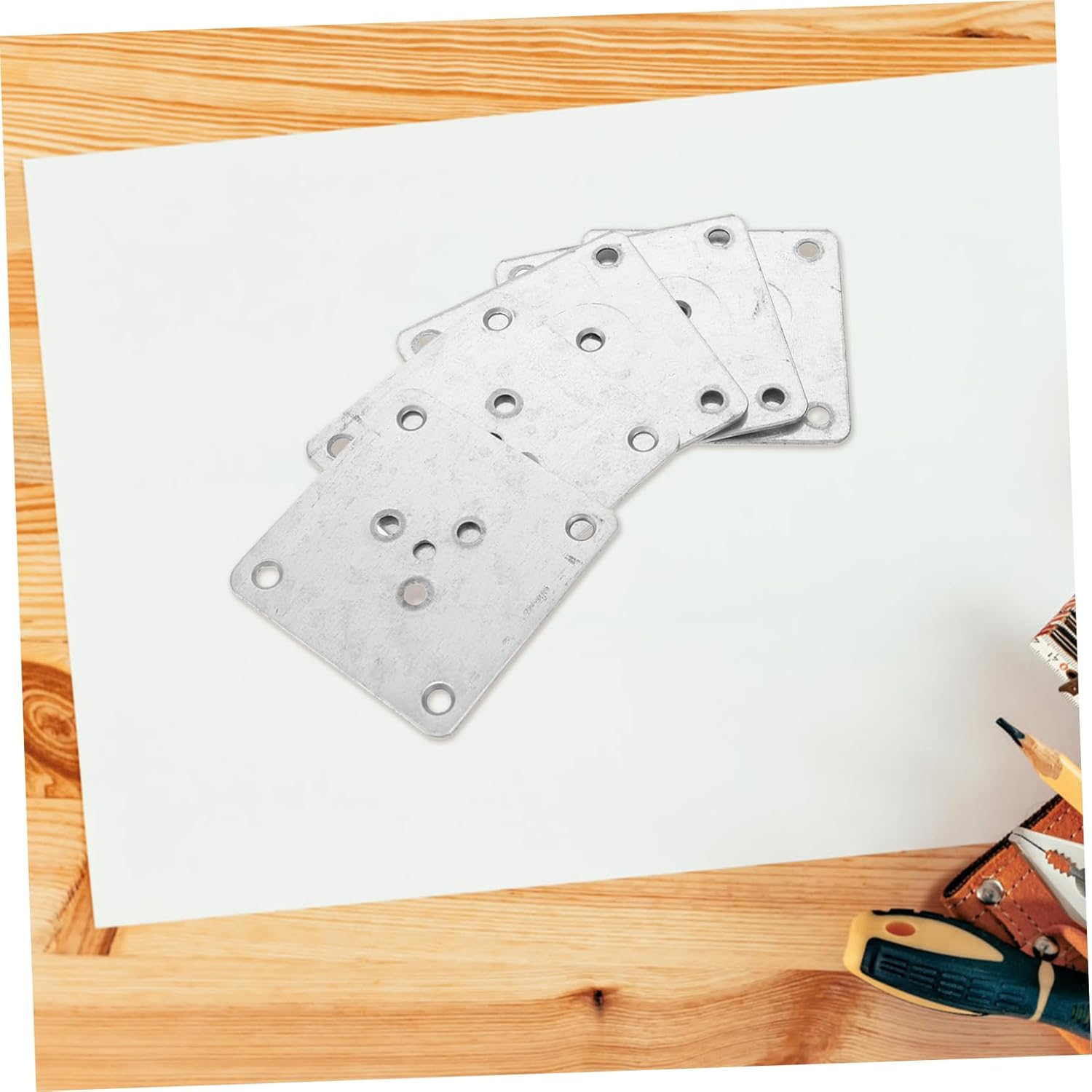 5pcs Thick Attachment Plates for Table Legs Mounting Hardware for Sofa and Furniture Feet for Projects and Repairs Pre-drilled for Easy Installation