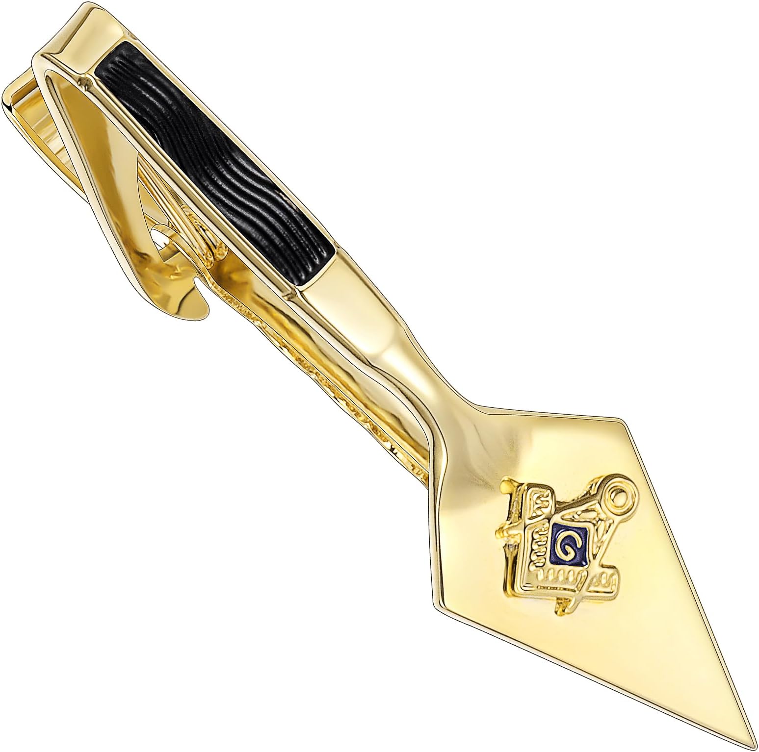 Masonic Tie Clip and Cufflinks Set, 18K Gold Mens Necktie Bar Cuff Links Personalized Gift for Freemason Husband Father Boyfriend