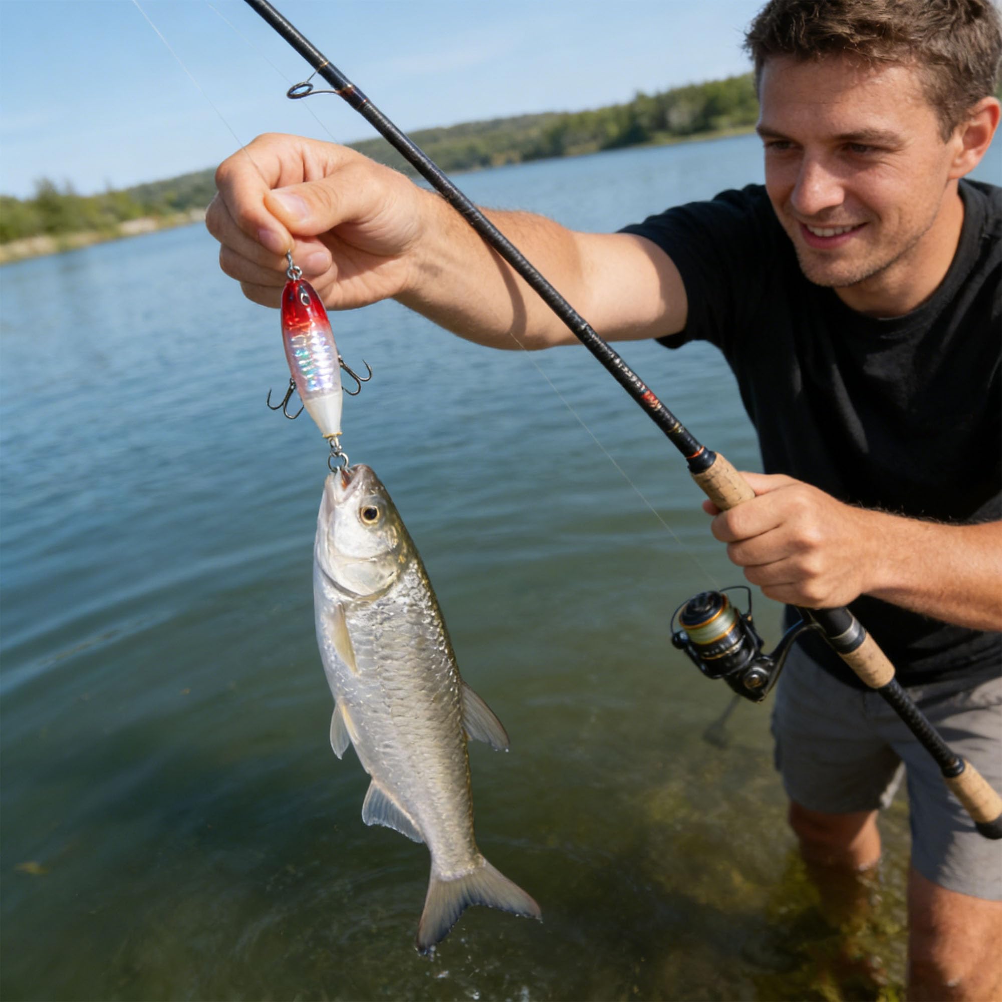 6 Pezzi Esche Da Pesca in Metallo Esca Da Caduta Lenta Sinking Metal Jigs Esche Con Ganci Piuma Per Acqua Salata Acqua Dolce,Metallo Jig Esca Da Pesca