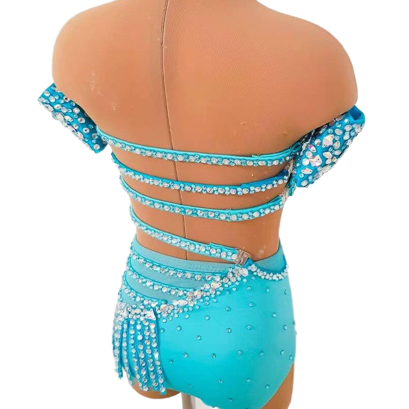 Lyrisches Tanzkleid For Damen, Fließendes Ballettkleid Mit Strasssteinen, Moderne Zeitgenössische Tanzkostüme For Den Wettbewerb