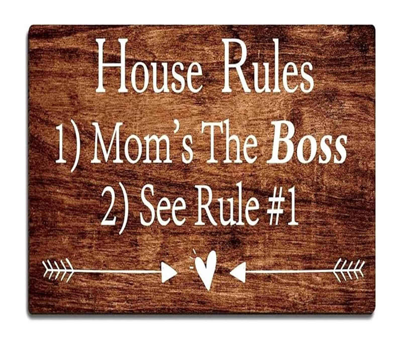 IDGTTLDF Family Rules Decor Metal Tin Sign Vintage Retro Rustic Plaque for Home Entryway 8 X 12 in