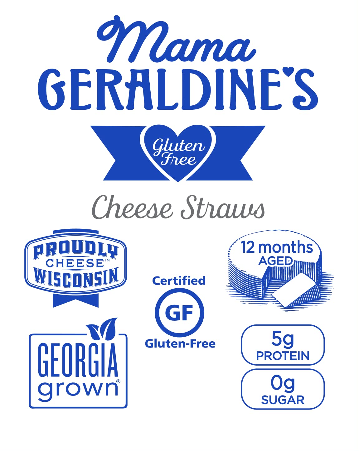 Mama Geraldine’s Gluten-Free Parmesan Herb Cheese Straws – High Protein, Savory, Flavor-Forward, Zero Sugar, Southern Crunchy Snack, Family Recipe, 4.5 oz Box, 4-Pack