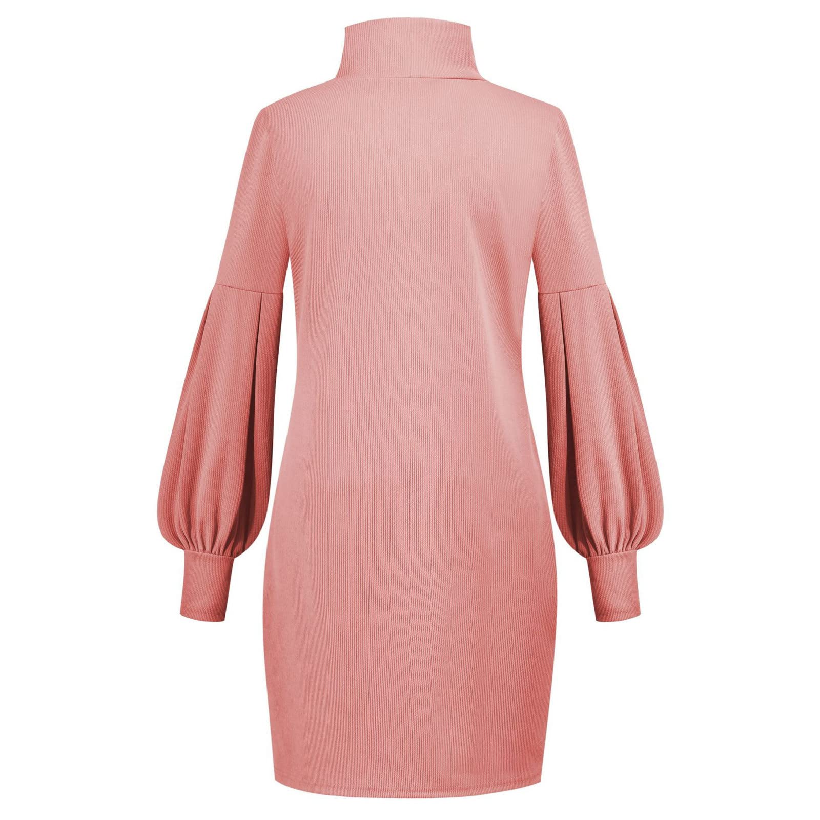 Robe pull en laine stretch élégante - Longue robe en tricot - Robe chaude à col roulé - Robe d'hiver - Grandes tailles - Mini robe pull d'automne