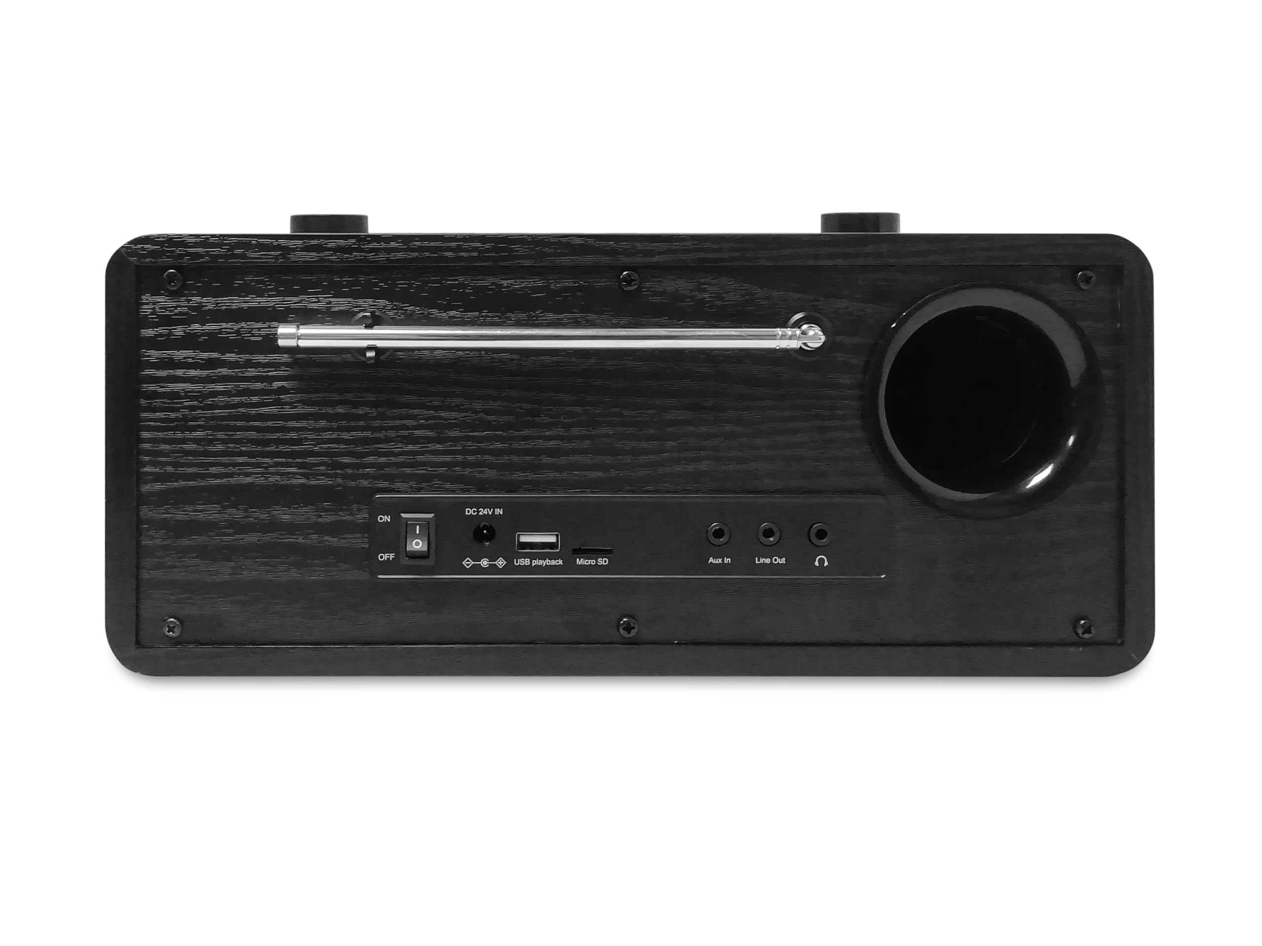 MAXXO Radio Internet DAB+ DT06 - Boîtier en bois - 2 x 20 W RMS, Bluetooth, Wi-Fi, USB, UPnP/DLNA, réveil et télécommande