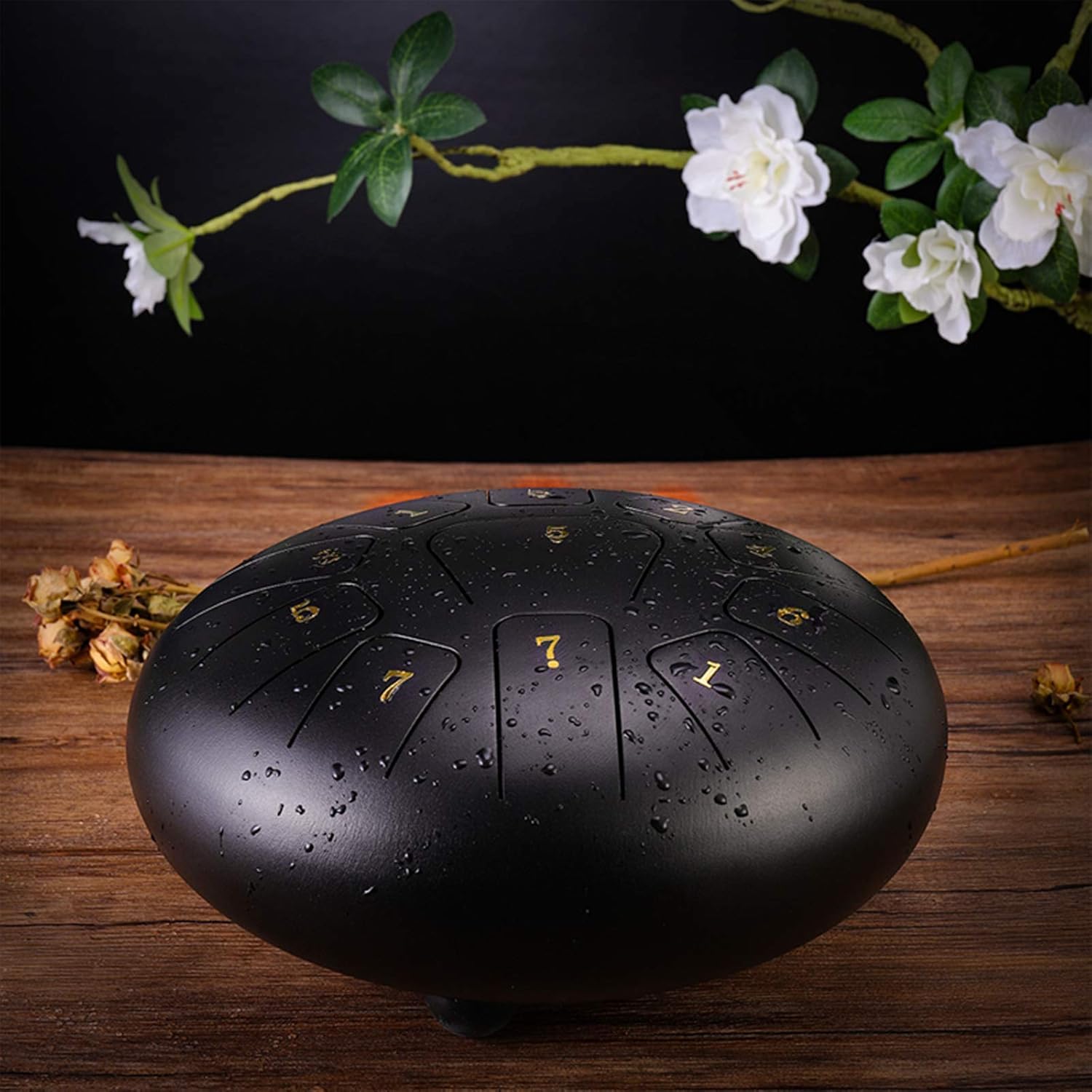 Steel Tongue Drum 10 Pollici 11 Note Tamburo in Acciaio con mazzuolo di gomma/punta delle dita/borsa da viaggio imbottita per Meditazione Yoga Zazen Sound Healing