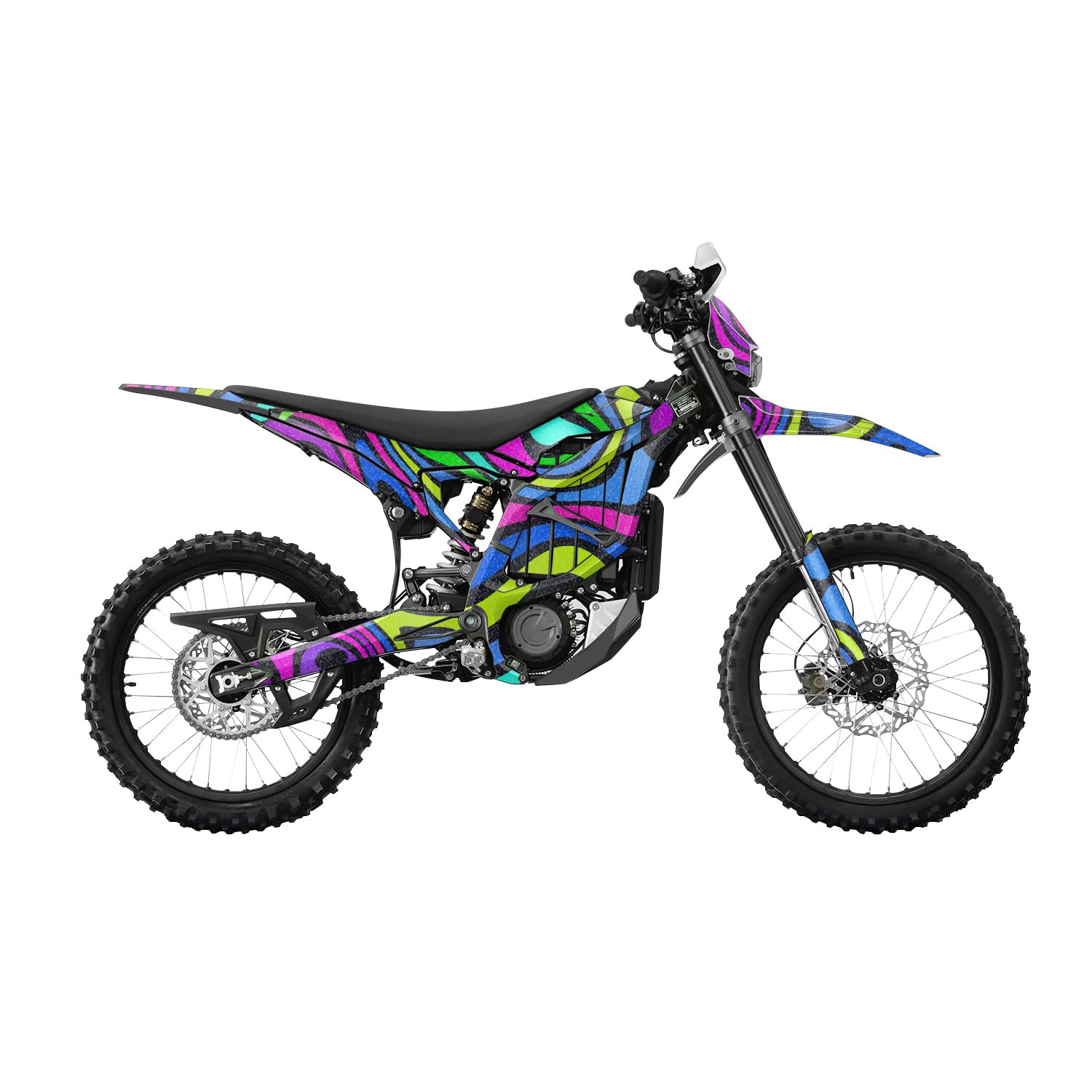 Glossy Glitter Surron Ultra Bee Graphics Kit Wrap - Fluorescent - Sur-Ron Skin - Premium 3M Vinyl Protective Wrap Decal Cover - Easy to Apply | Crafted in The USA by MightySkins