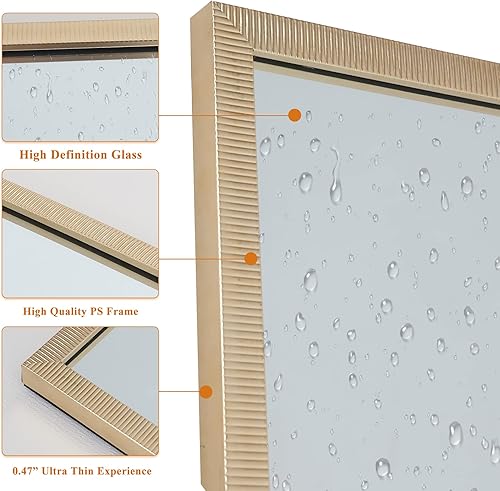 Miniatura 4 de NeuType - Espejo de pie de longitud completa, espejo de pared, 43 x 16 pulgadas, espejo de cuerpo completo, espejo de vestidor, para colgar o apoyar