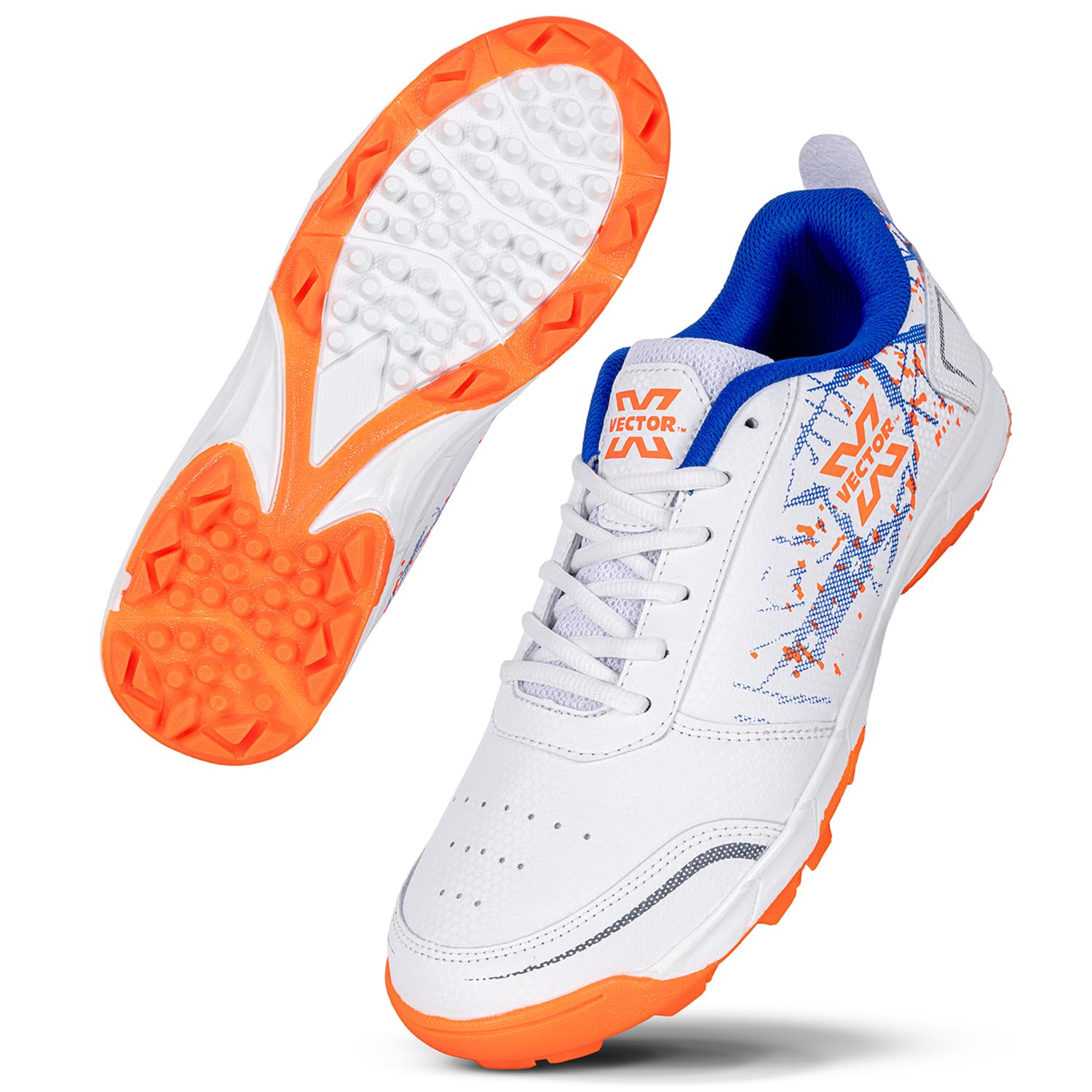 Vector X Target+ Men’s Cricket Shoes with Synthetic Upper|PVC Outsole|Padded Ankle|EVA Insole Durable Sports Footwear for Grip, Comfort, Stability & Support on The Field-image-44