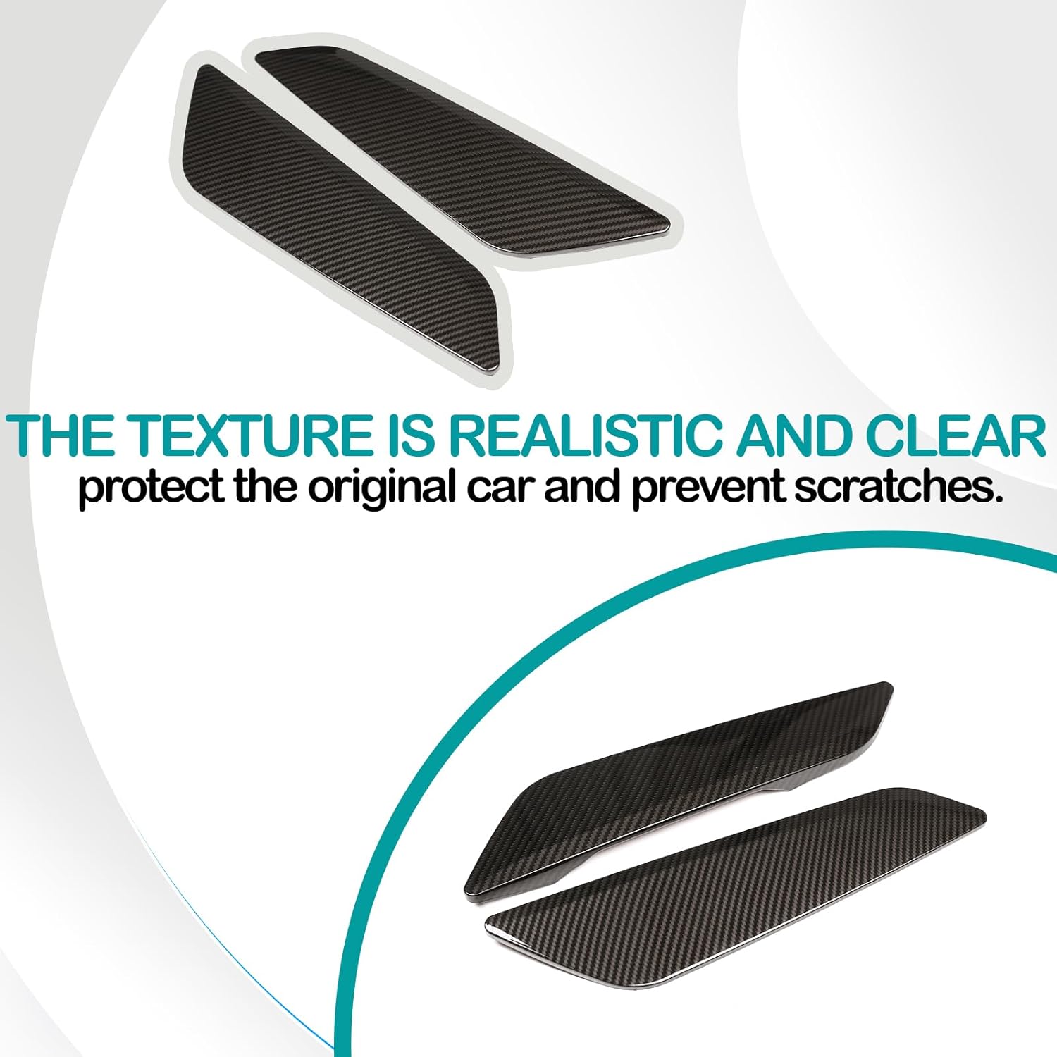 Car Side Wing Air Vent Hood Intake Fender Cover Trim Compatible with BMW 5 Series G30 G38 2018-2022,Car Front Side Fender Air Outlet Cover Exterior Accessories (ABS，Carbon Fiber Pattern)