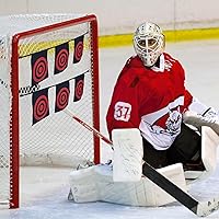 Vista 6 de Liliful 12 unidades de objetivos de hockey para tiro de hockey para meta de lacrosse de bungee de red, fácil de instalar, ayuda de entrenamiento