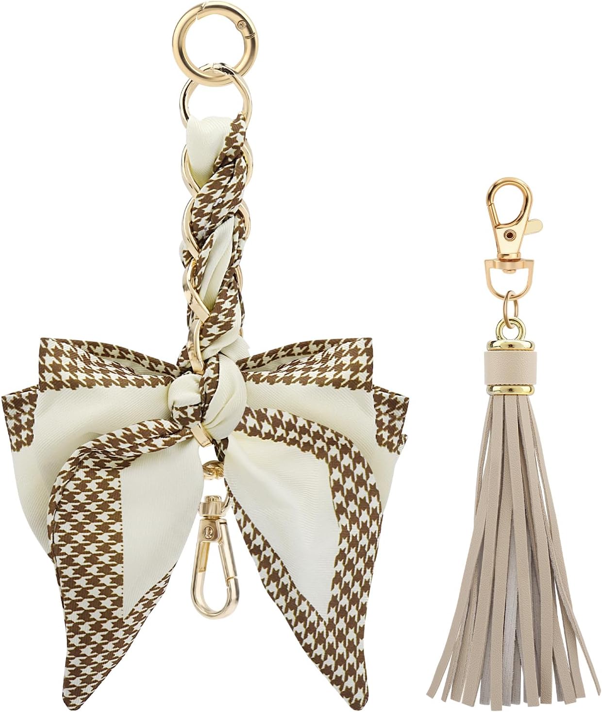 Elegant Bag Extender Chain with Bow Ribbon Bag Extender Chains Strap Extenders Purse Chain Silk Bowknot Scarf Decoration Replacement for Handbags Purse Making Supplies