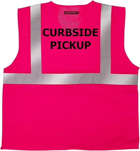 Miniatura 6 de JORESTECH Transferencia de calor personalizada de alta visibilidad impresa reflectante seguridad Hi Vis chaleco (rosa), Protector de cruce.