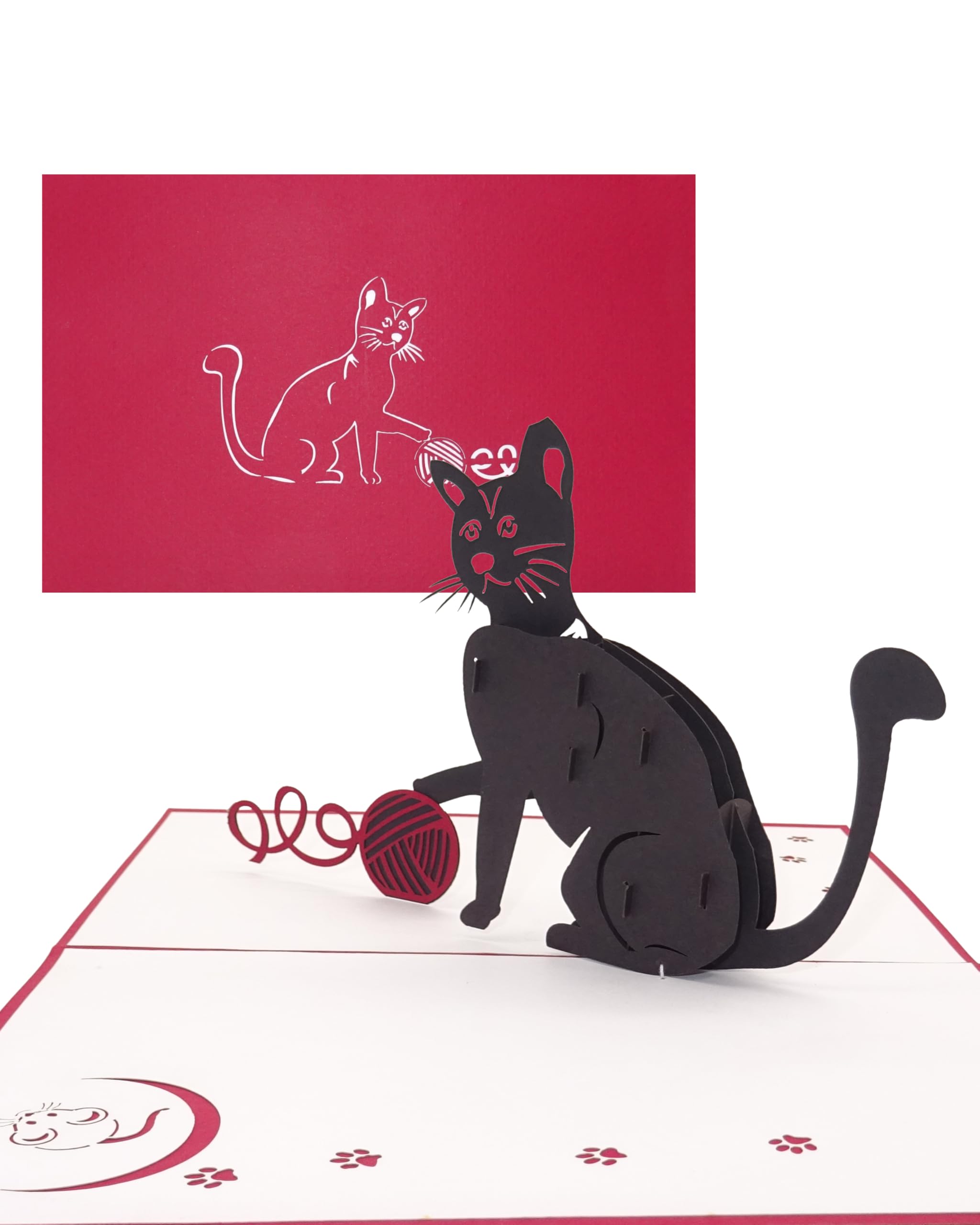 Biglietto auguri con gatti FORTUNELLO ideale per gattofili per messagg