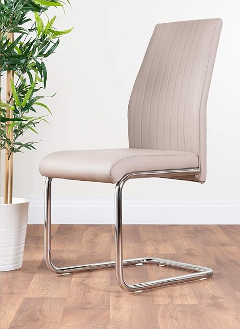 Furniturebox UK Cappuccino Dining Chairs Set of 2 - Lorenzo Chairs for Dining Room Set of 2 - Premium Dining Room Chairs - Modern & Stylish Cappuccino Chairs (2x Cappuccino Chairs)