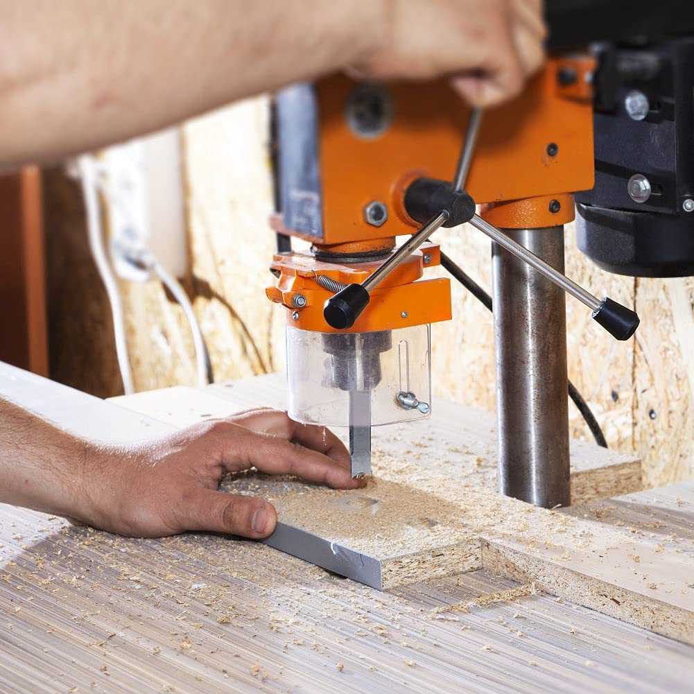 Set di 6 Punte a Scalpello per Mortasatrice, Trapano Piazza-Foro per Lavorazione del Legno, Dimensioni 6.35mm, 8mm, 9.5mm, 12.7mm, 14mm, 16mm