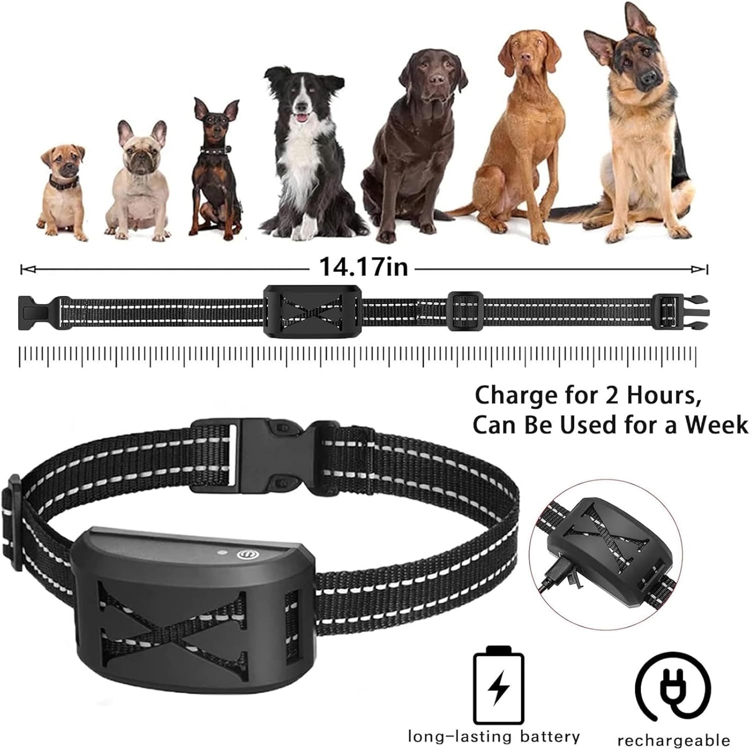 Wireless Dog Fence Electric Training Collar 2-in-1, Dog Boundary Containment System, Waterproof Rechargeable Collar Receiver, Tone/Static Correction, Harmless & Suitable for All Dogs,for2dogs