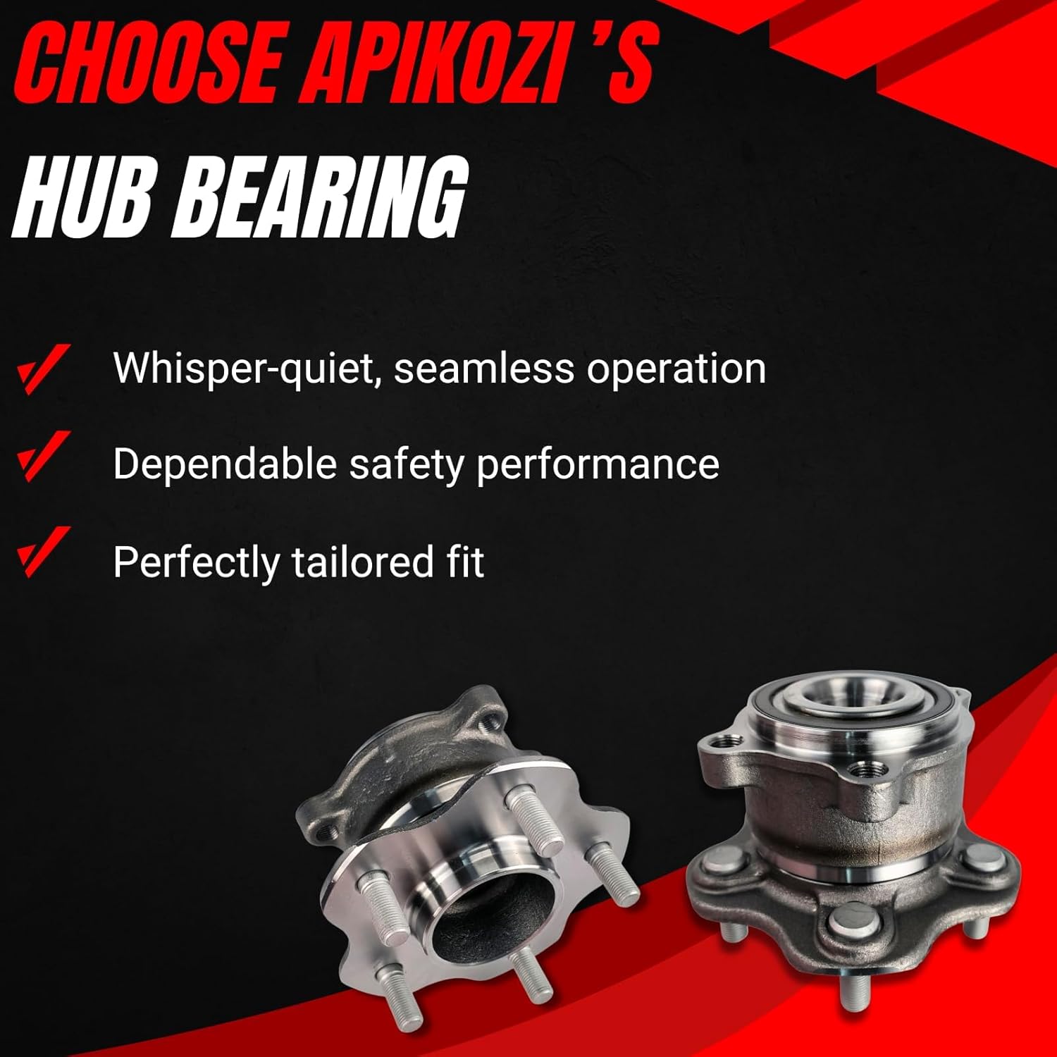 2 Pcs 512388 Rear Wheel Bearing Hub Assembly Fits for Nissan Altima 2007-2018, for Maxima 2009-2019, for Murano 2015-2019, for Pathfinder 2013-2019, for Infiniti JX35 2013, QX60 2014-2019, 5 Lug w/ABS