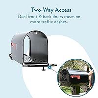 Vista 9 de Gibraltar Mailboxes OM160BEC Outback doble puerta, buzón de gran capacidad, color negro