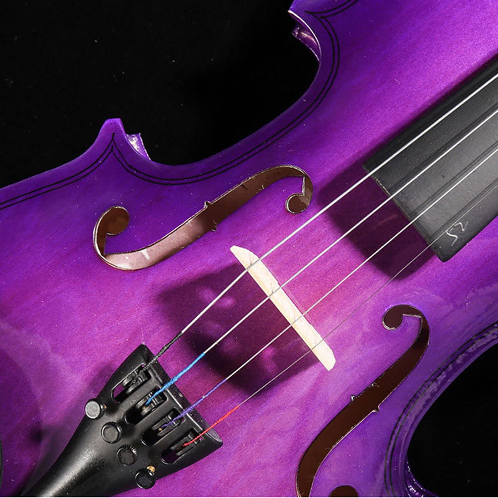 Violín Acústico, Conjunto De Violín, For Principiantes con Carcasa Dura, reposabrazos, colofonia y Cuerdas de Puente adicionales(1/2)