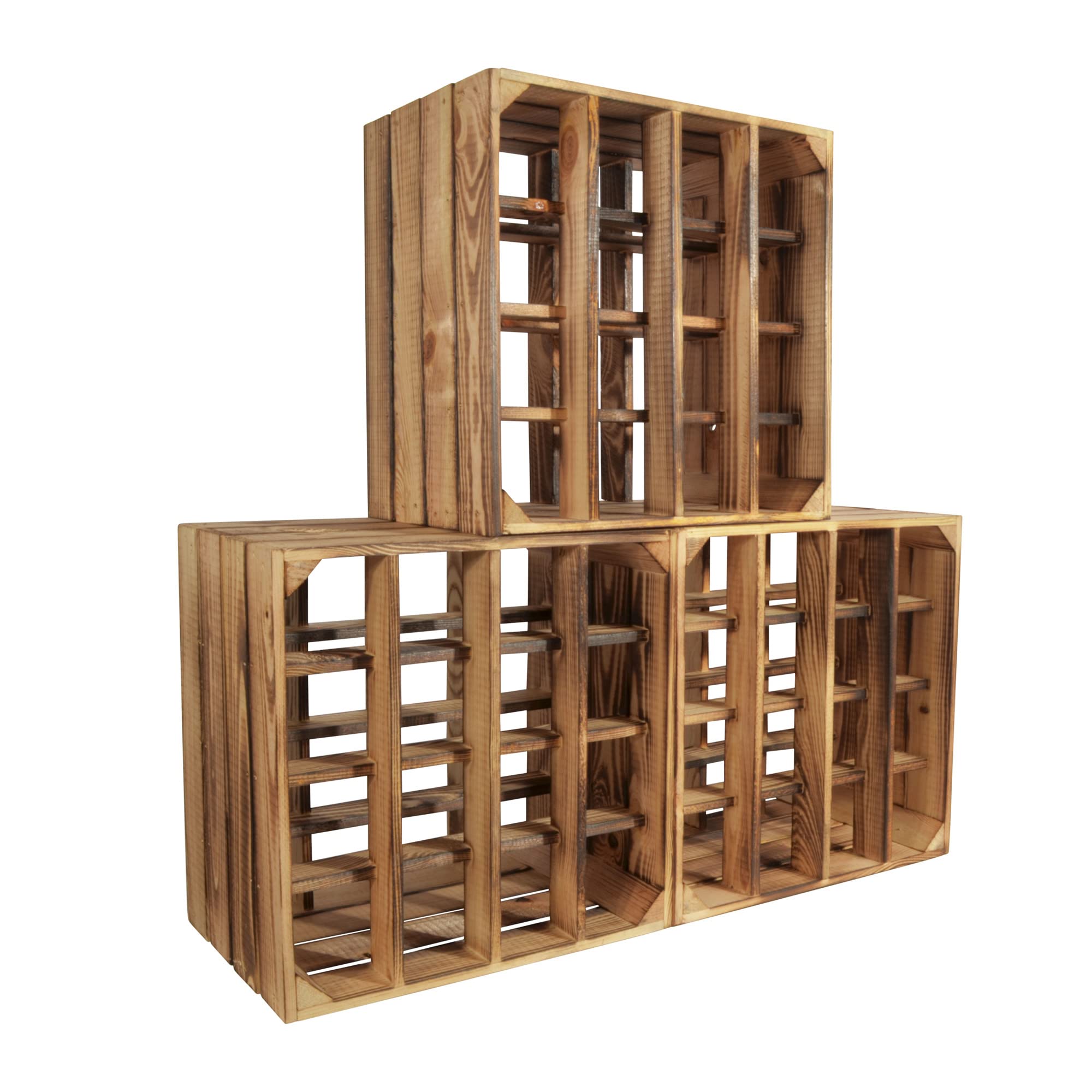 Casier à vin Wino en bois flammé un rangement d'exception avec étagère