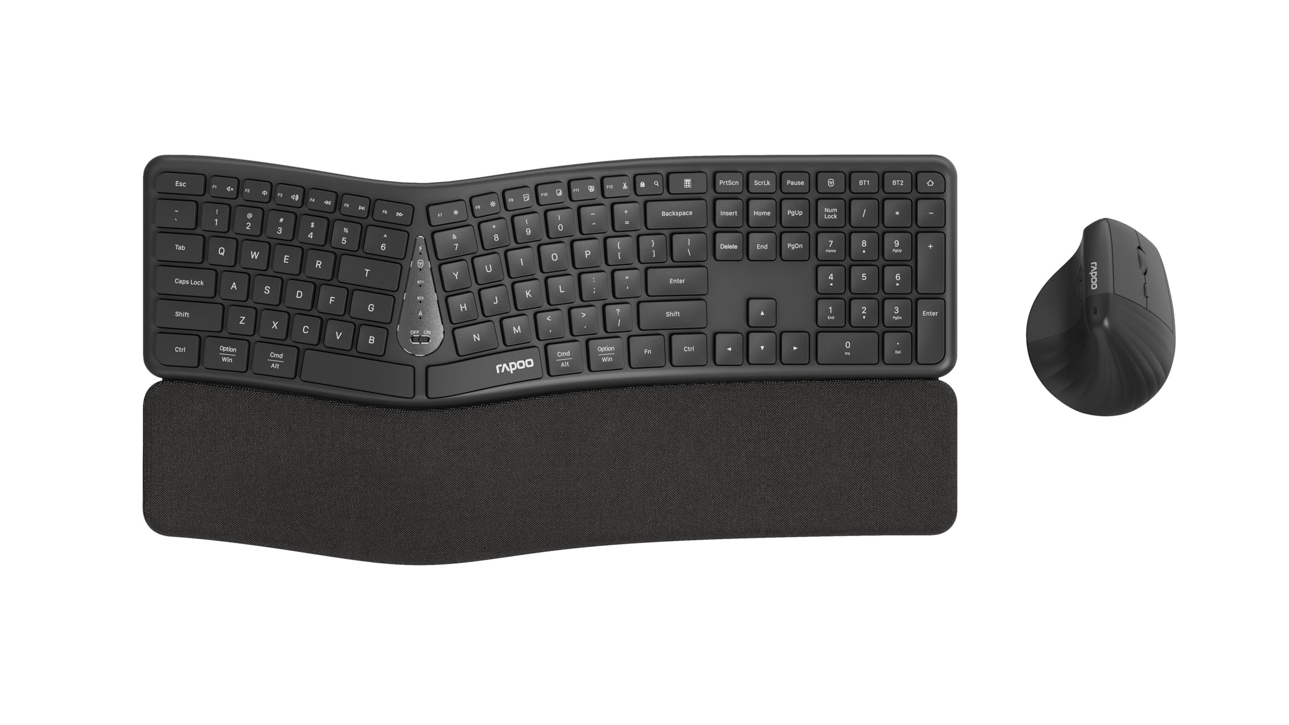 Rapoo Tastatur & Maus Set Spanische QWERTY, Multimode Funkverbindung, 1600 DPI