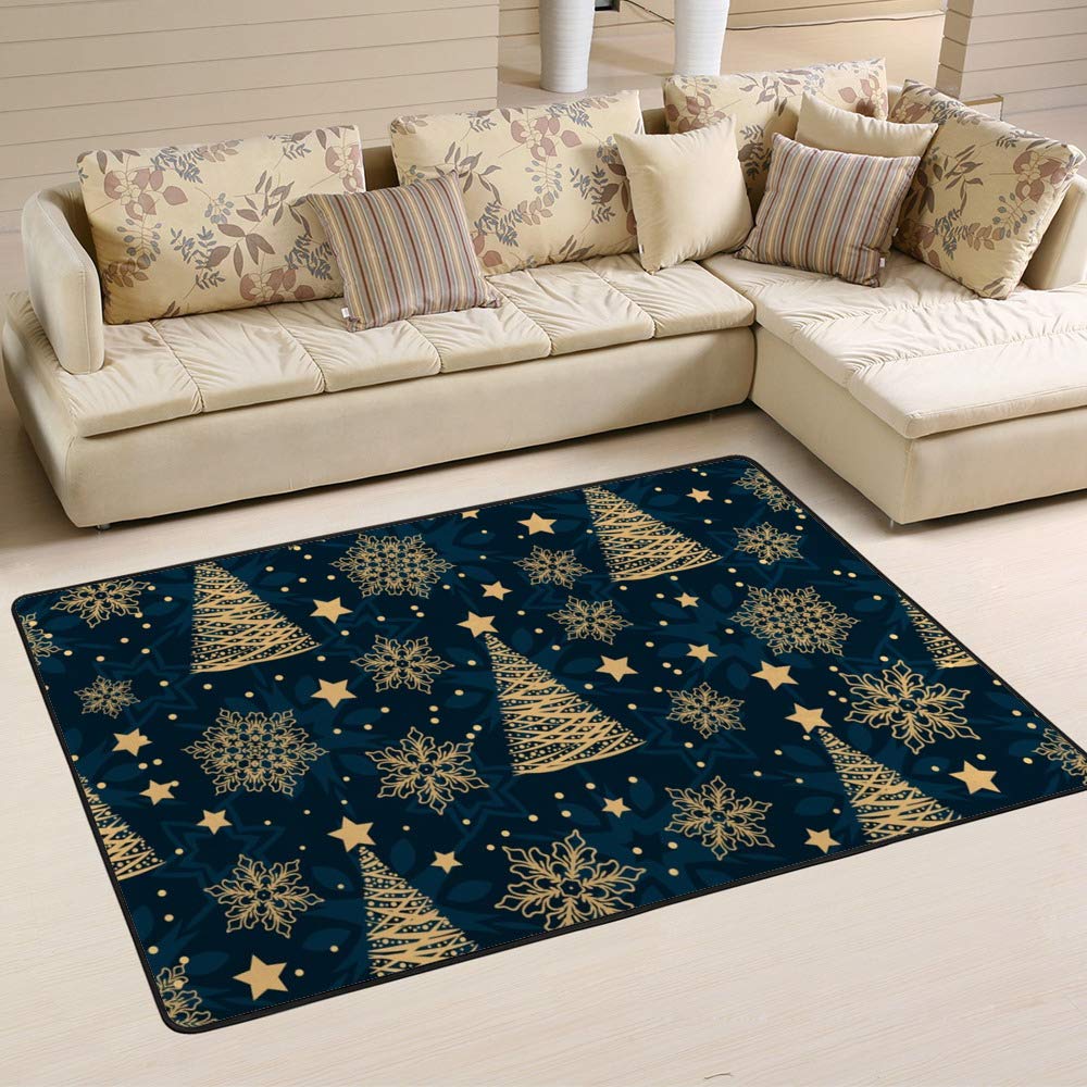 Tapis de sol flocons de neige Ruchen pour une chambre au décor de Noël