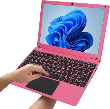 10.1 Inch Laptop, Small Business Laptop Computer, Quad Core CPU, Android 12.0 Gaming Laptop with Wired Mouse, Webcam, 5000mAh, Portable Laptop for Traveling Learing UK Plug