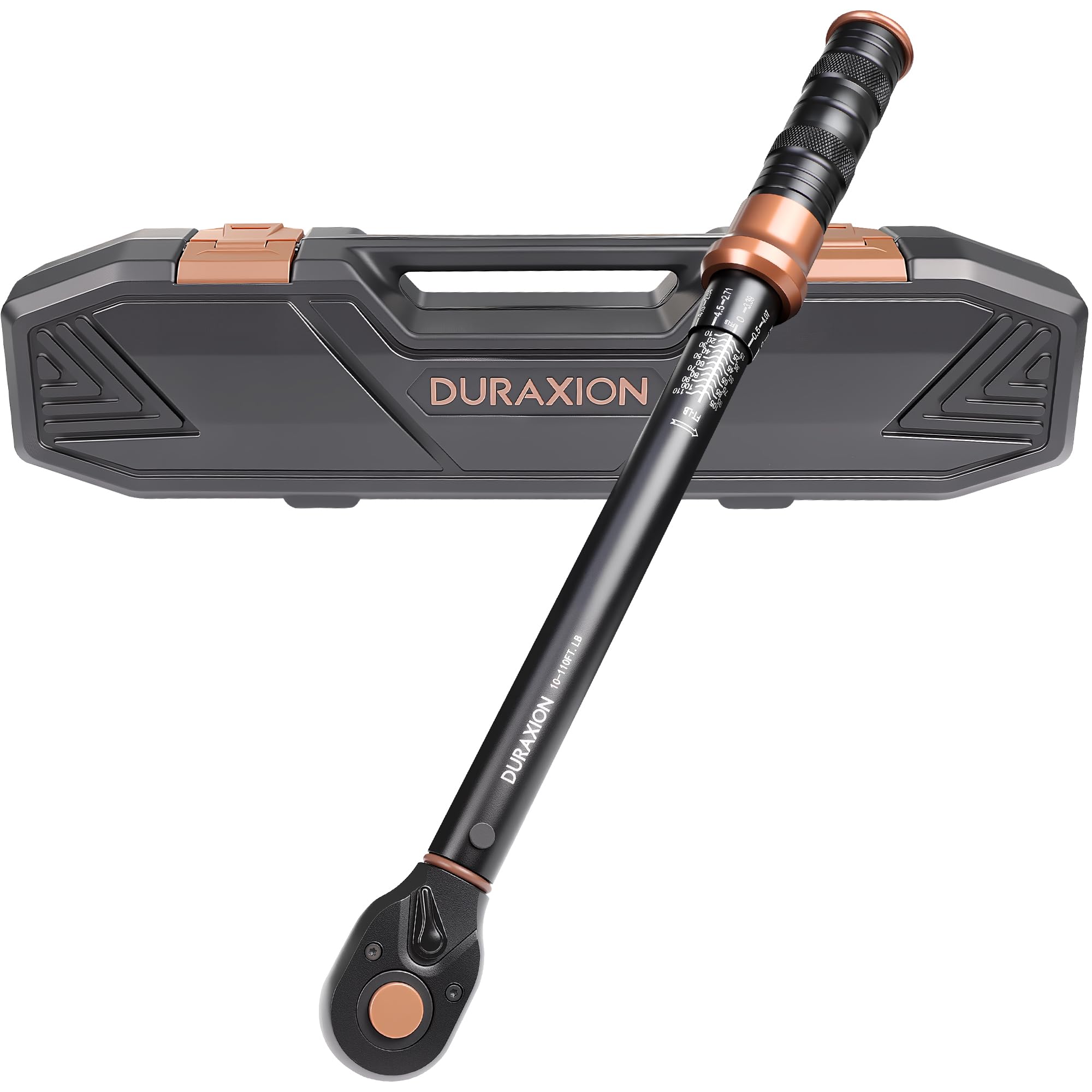 3/8-Inch Drive Torque Wrench, ±3% Precision Dual Range Scales 10-110ft.lb/13.56-149.14Nm, 72-Tooth Dual-Direction Torque Wrenches for Bike, Motorcycle and Car Repair, CR-V(Military-Grade) Steel