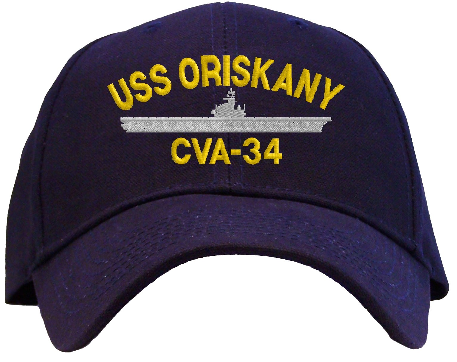 Spiffy Custom Embroidered Caps USS Oriskany CVA-34 Embroidered Baseball Cap - Navy Blue