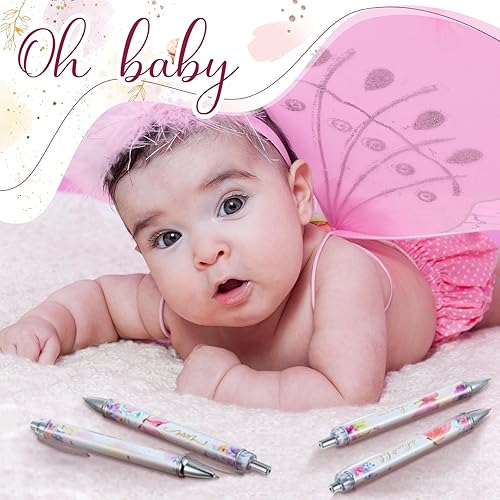 Vista 24 de Chuangdi 24 bolígrafos retráctiles a granel, con tinta negra, regalos para invitados, suministros escolares