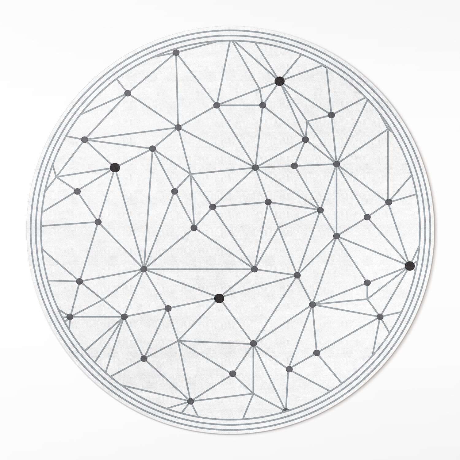 Tapis vinyle PVC durable et élégant motif lignes connectées pour un sol raffiné
