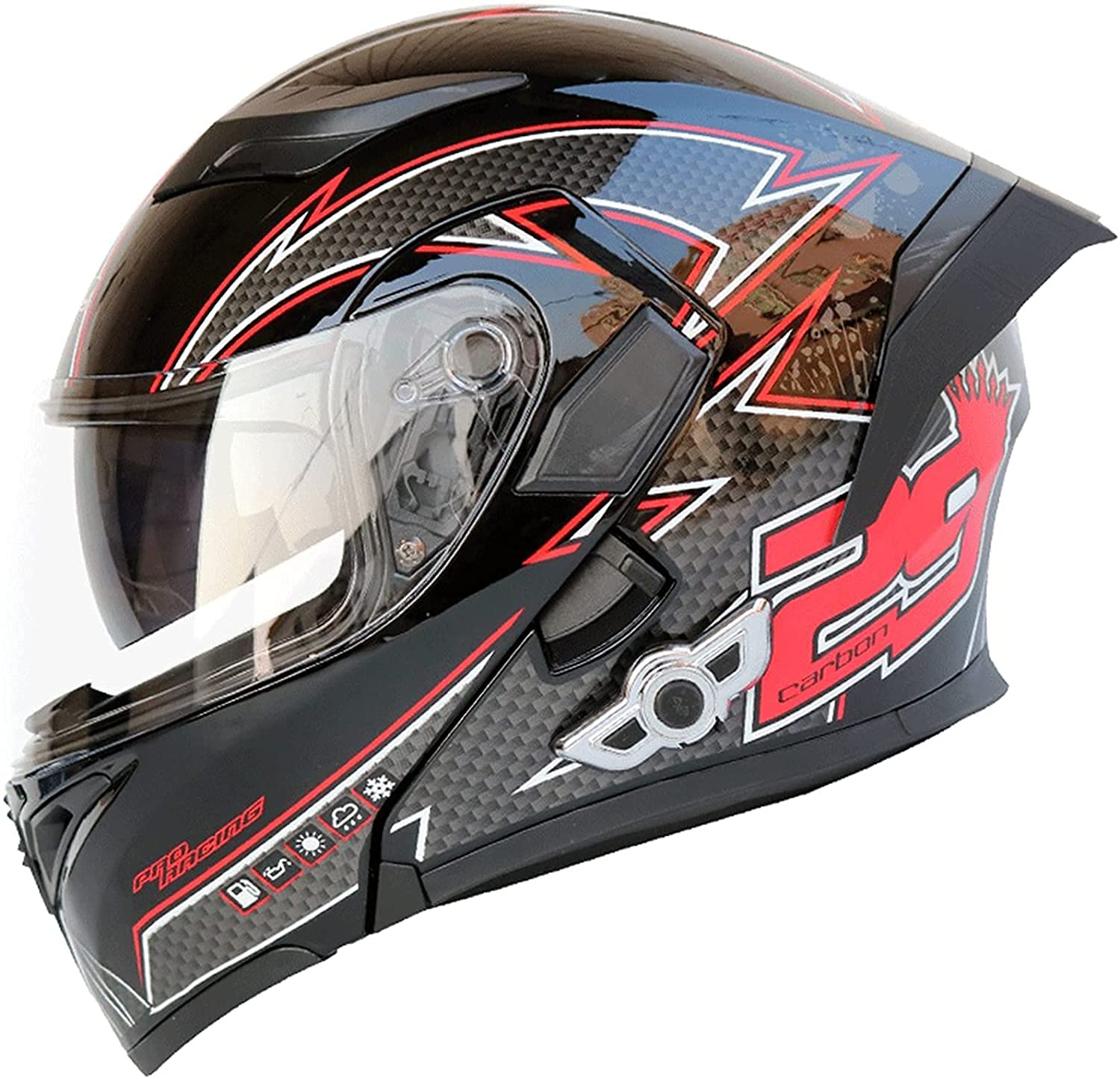 Casque moto bluetooth flip modulable scooter homme femme taille 2XL