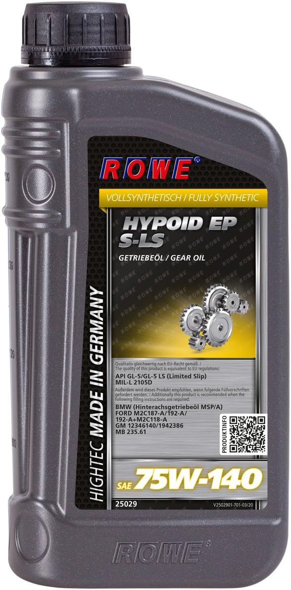 ROWE Hightec Hypoid EP SAE 75W-140S-LS Limited Slip Gear Oil - 1 Litre