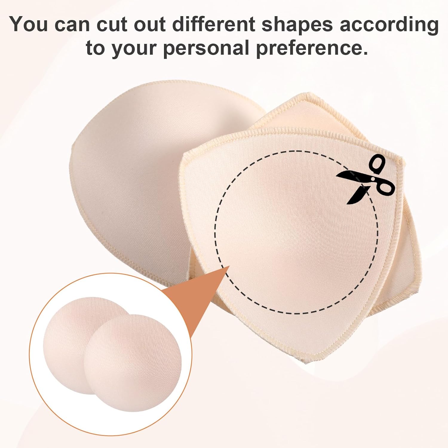 Yolev 12 Pairs Bra Inserts Pads Triangle Removable Sports Bra Pads Inserts Sewn Edges Bras Cups Insert Replacement Breast Enhancers - Image 4