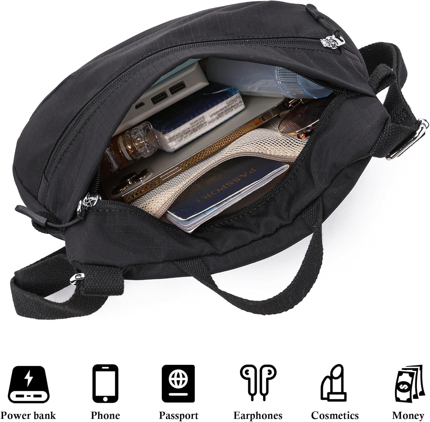 Haytijoe Crossbody Bags for Women Travel Lightweight Nylon Ladies Purses Small Tote Bag Top Handle Shoulder Satchel Messenger - Image 7