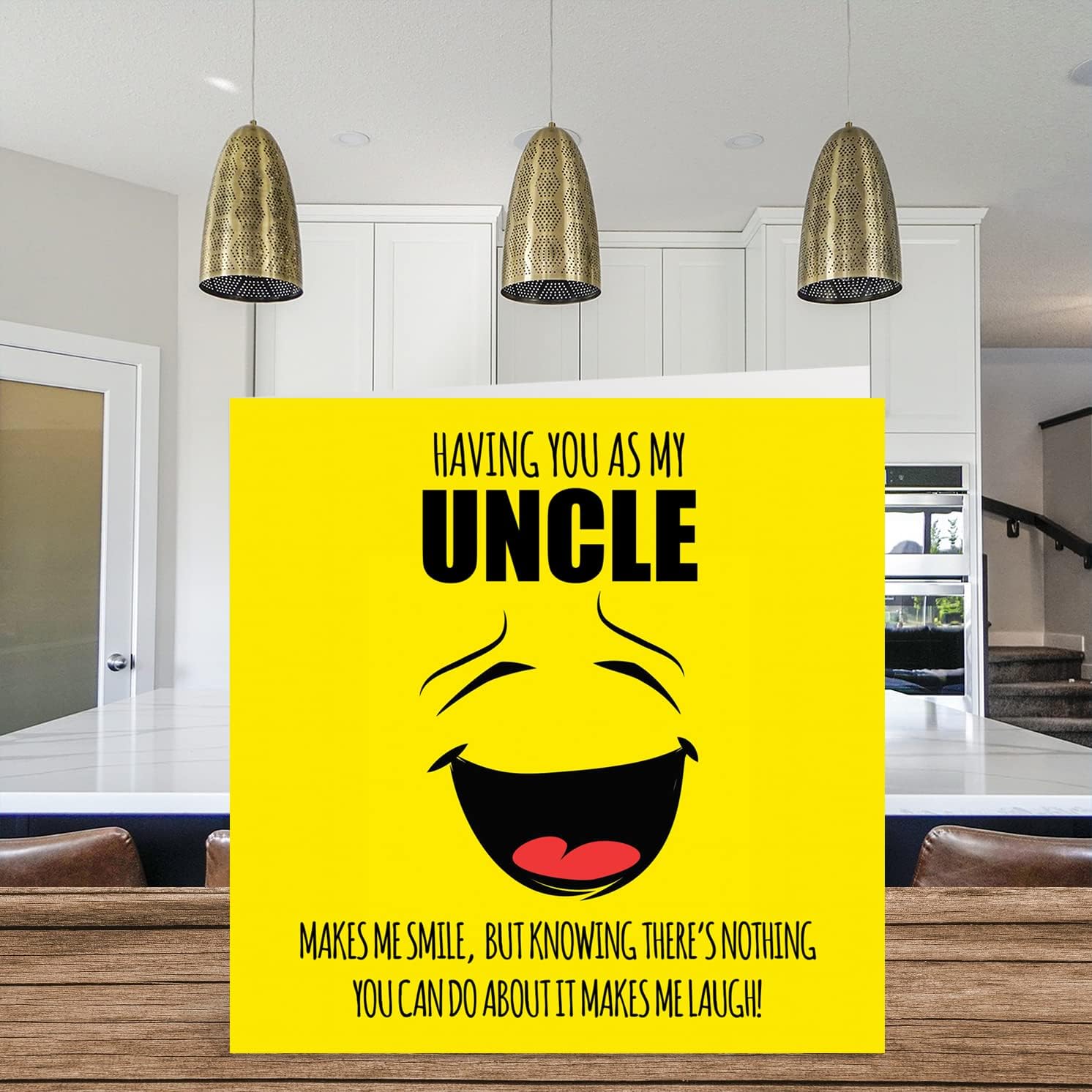 Funny Birthday Cards for Uncle - Make Me Smile - Joke Happy Birthday Card for Uncle from Niece Nephew, Banter Gifts, 145mm Greeting Cards Gift