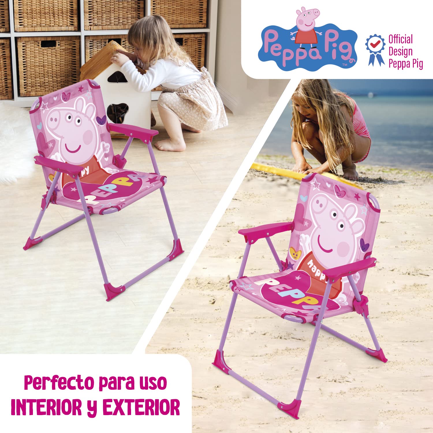 Chaise pliante avec accoudoirs - Peppa Pig