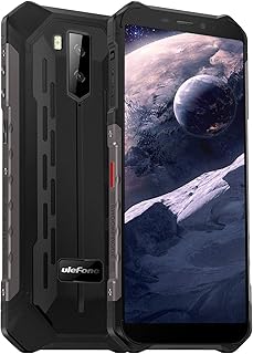 Rugged Smartphone Ulefone Armor X5 (2020), Waterproof IP68 Dual SIM Unlocked Phones, Global 4G LTE, 8-Octa-core Android 10, 3GB+32GB, 5000mAh Battery, Face Recognition, Bluetooth, NFC, Compass -Black