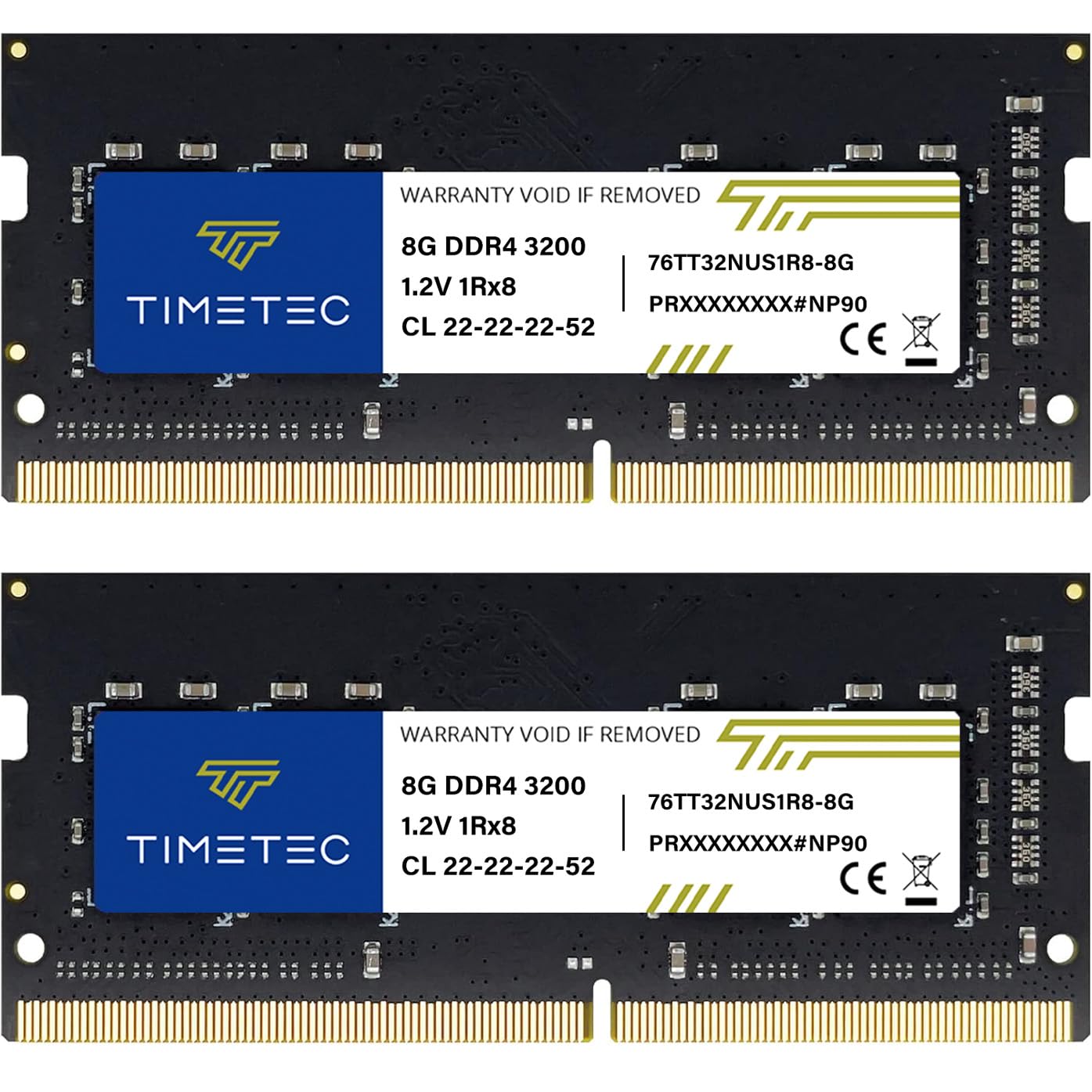 Timetec 16GB KIT (2x8GB) DDR4 3200MHz (PC4-3200AA) PC4-25600 SODIMM Laptop RAM – 260-Pin…