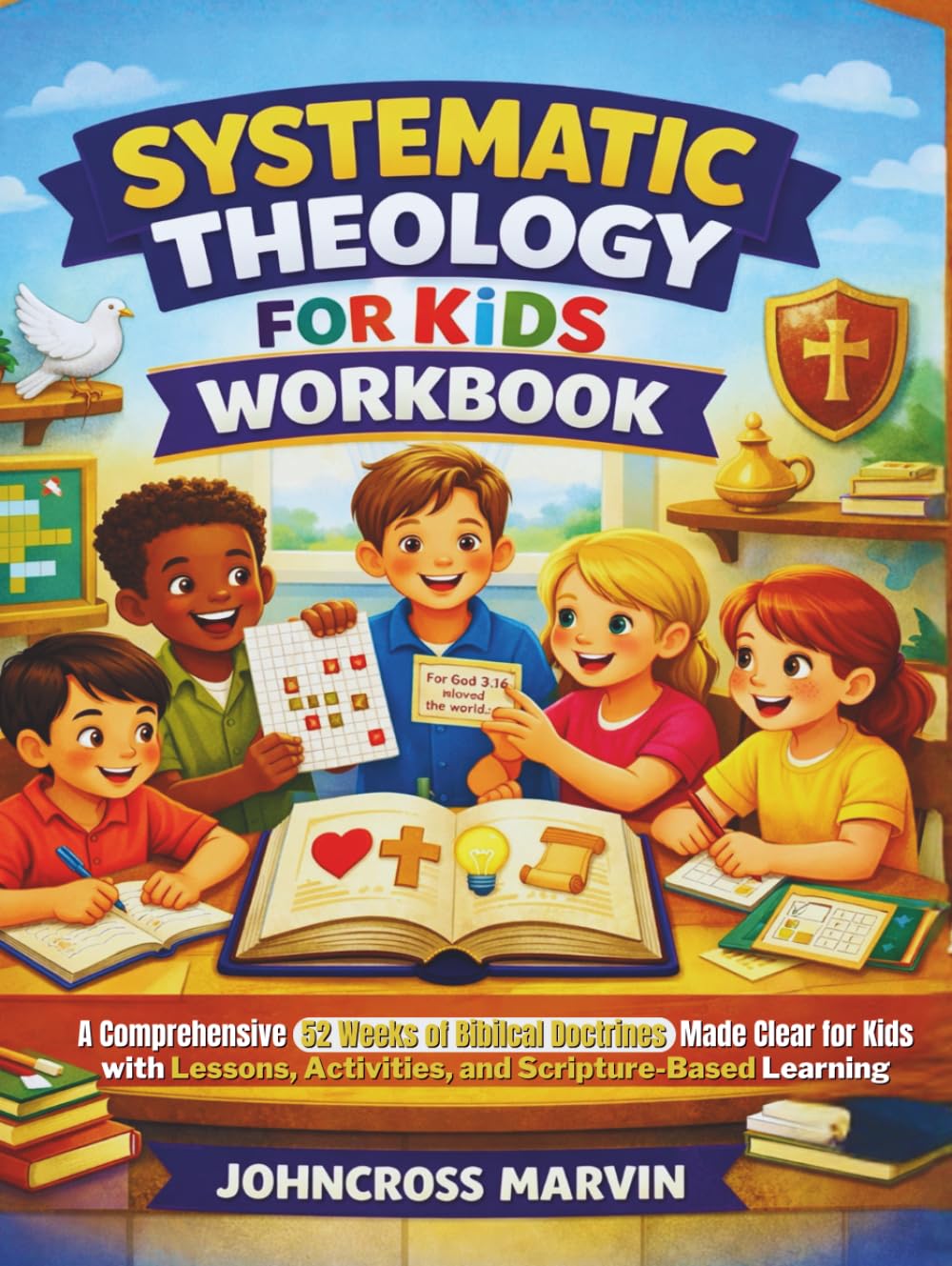 SYSTEMATIC THEOLOGY FOR KIDS WORKBOOK: A Comprehensive 52 Weeks of Biblical Doctrines Made Clear for Kids with Lessons, Activities, and Scripture-Based Learning (SYSTEMATIC THEOLOGY FOR TEENAGERS)